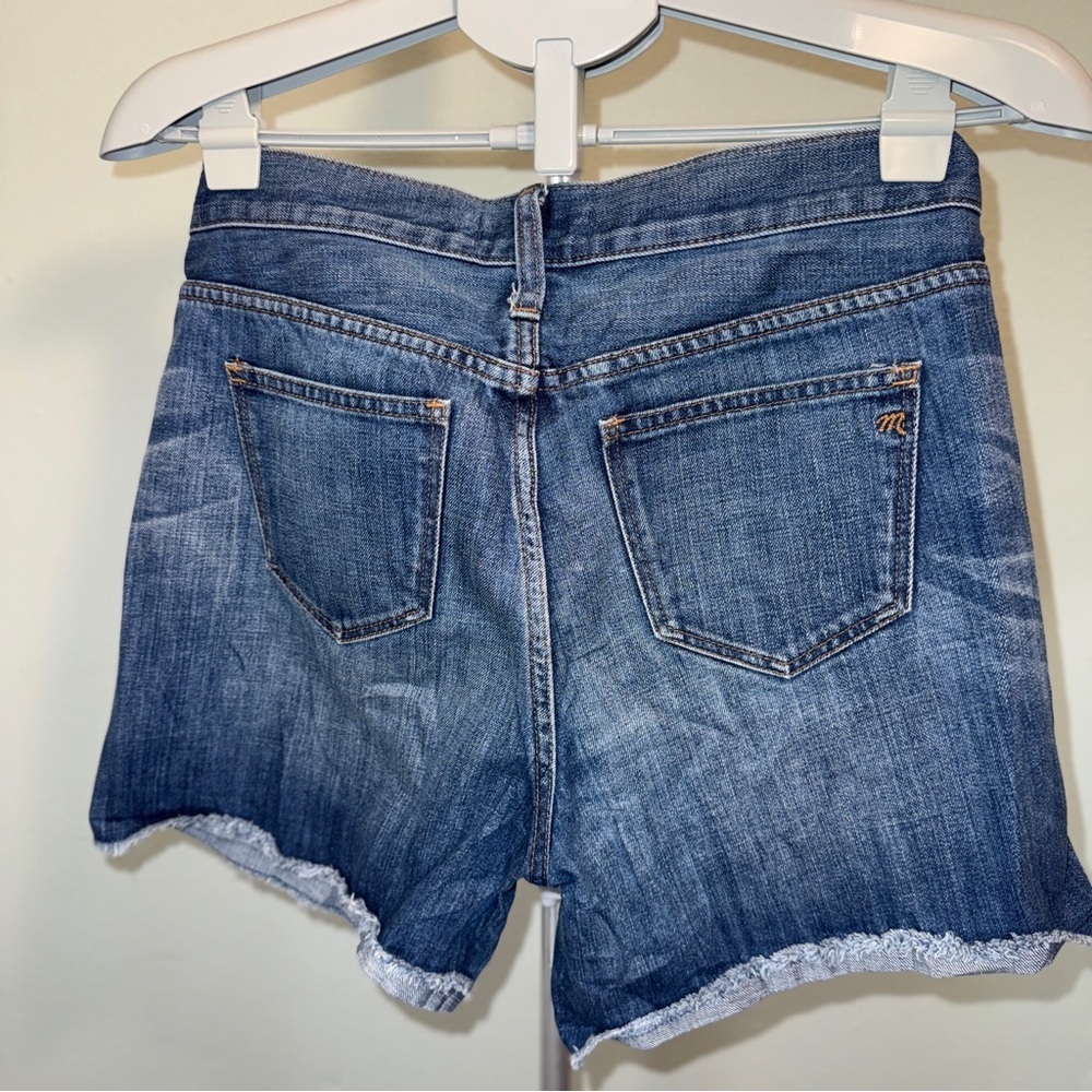 Madewell High-Rise Denim Cut Off/cuff Shorts Sz 27, 4” Inseam​ - Picture 8 of 12